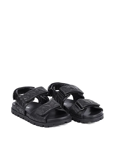 Жіночі сандалі MIRATON шкіряні чорні - фото 3 - Miraton