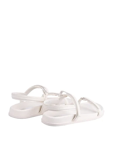 Жіночі сандалі MIRATON шкіряні рисового кольору - фото 4 - Miraton