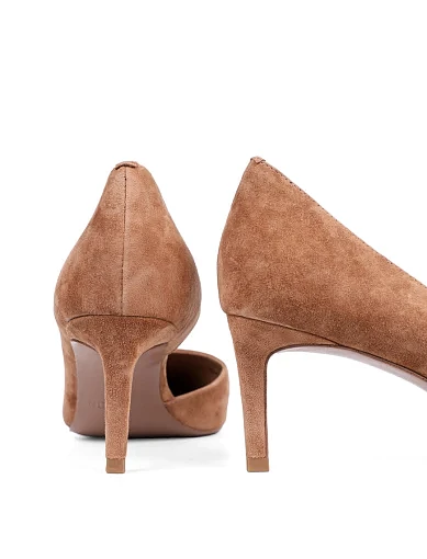 Жіночі туфлі MIRATON велюрові коричневі - фото 2 - Miraton