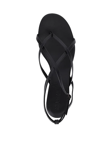 Жіночі босоніжки MIRATON шкіряні чорні - фото 3 - Miraton