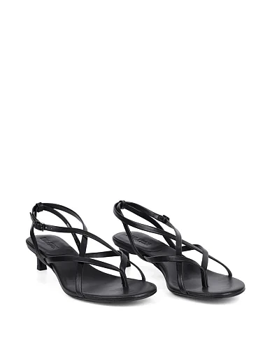 Жіночі босоніжки MIRATON шкіряні чорні - фото 5 - Miraton