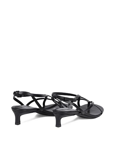 Жіночі босоніжки MIRATON шкіряні чорні - фото 6 - Miraton