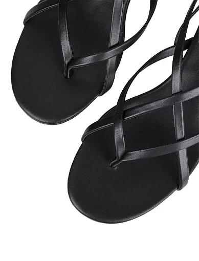 Жіночі босоніжки MIRATON шкіряні чорні - фото 7 - Miraton