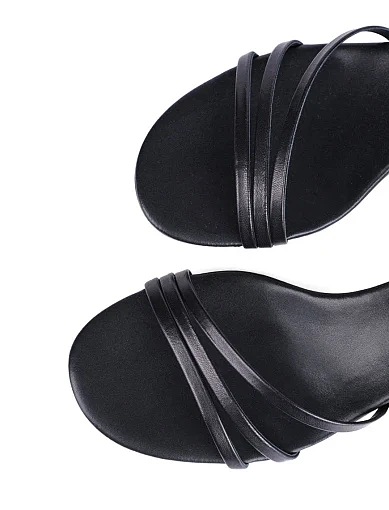 Жіночі босоніжки MIRATON шкіряні чорні - фото 5 - Miraton