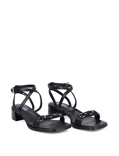 Жіночі босоніжки Attizzare шкіряні чорні - фото 3 - Miraton