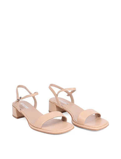 Жіночі босоніжки Attizzare шкіряні бежеві - фото 3 - Miraton