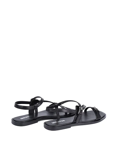 Жіночі сандалі MIRATON шкіряні чорні - фото 4 - Miraton