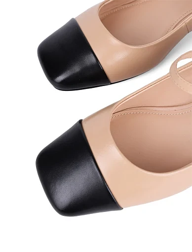 Жіночі туфлі Мері Джейн Attizzare шкіряні бежеві - фото 5 - Miraton