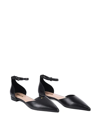 Жіночі балетки MIRATON шкіряні чорні - фото 3 - Miraton