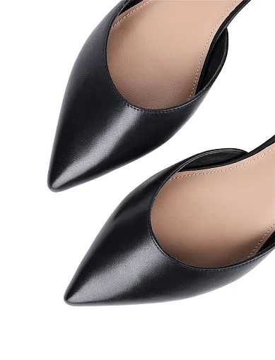 Жіночі балетки MIRATON шкіряні чорні - фото 5 - Miraton