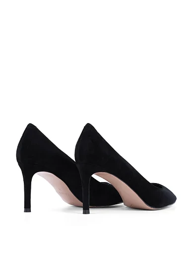 Жіночі туфлі човники Mia May велюрові чорні - фото 4 - Miraton