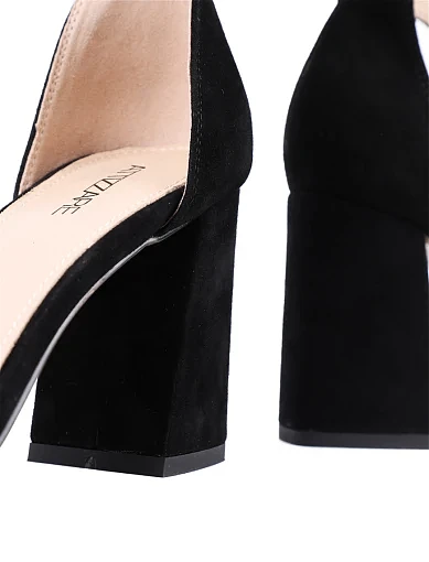 Жіночі босоніжки Attizzare велюрові чорні - фото 2 - Miraton