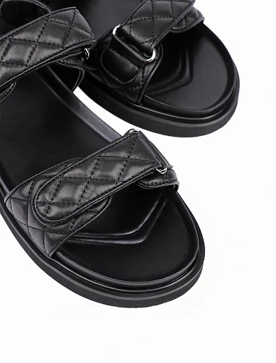 Жіночі сандалі Attizzare шкіряні чорні - фото 5 - Miraton