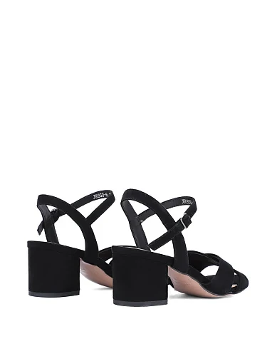 Жіночі босоніжки Attizzare велюрові чорні - фото 3 - Miraton