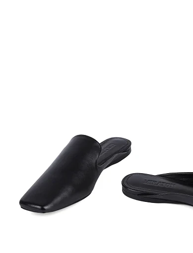 Жіночі сліпери MIRATON шкіряні чорні - фото 2 - Miraton