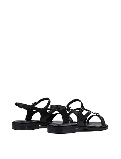 Жіночі сандалі MIRATON шкіряні чорні - фото 3 - Miraton