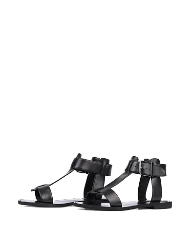 Жіночі сандалі MIRATON шкіряні чорні - фото 2 - Miraton