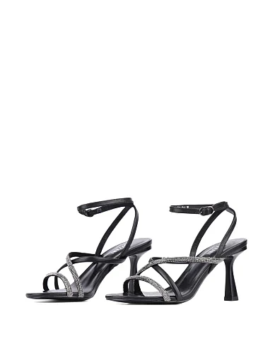 Жіночі босоніжки Attizzare шкіряні чорні - фото 3 - Miraton