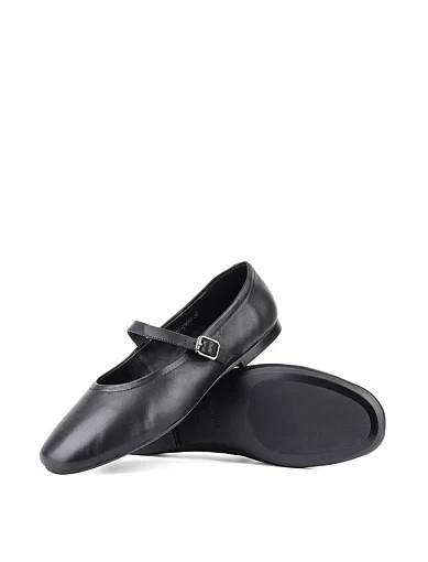 Жіночі балетки MIRATON шкіряні чорні - фото 2 - Miraton