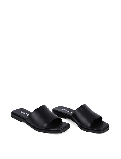 Жіночі шльопанці MIRATON шкіряні чорні - фото 5 - Miraton