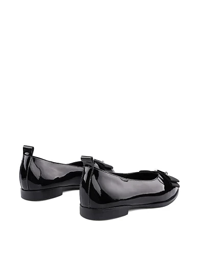 Жіночі балетки Attizzare лакові чорні - фото 3 - Miraton