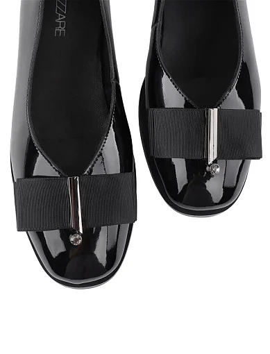 Жіночі балетки Attizzare лакові чорні - фото 5 - Miraton