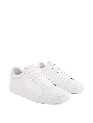 Женские кеды MIRATON кожаные белые - фото 3 - Miraton