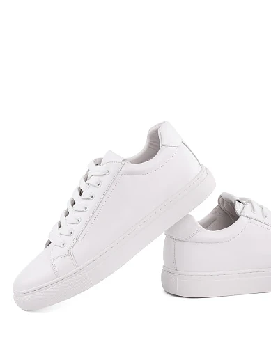 Женские кеды MIRATON кожаные белые - фото 6 - Miraton