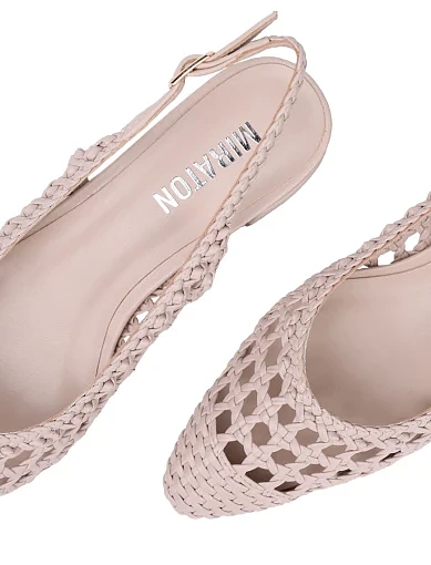 Жіночі туфлі MIRATON шкіряні бежеві - фото 5 - Miraton