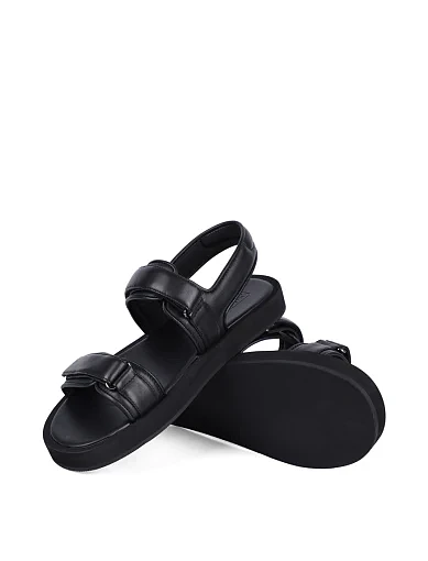 Чоловічі сандалі Miguel Miratez шкіряні чорні (JR588-1B) - фото 2 - Miraton