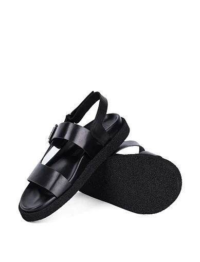 Чоловічі сандалі Miguel Miratez шкіряні чорні (KB502E-9) - фото 2 - Miraton