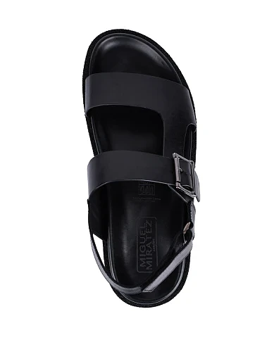 Чоловічі сандалі Miguel Miratez шкіряні чорні (KB502E-9) - фото 5 - Miraton