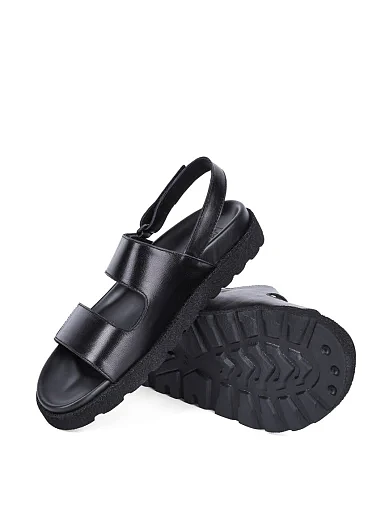 Чоловічі сандалі Miguel Miratez шкіряні чорні (KB83011-1) - фото 2 - Miraton