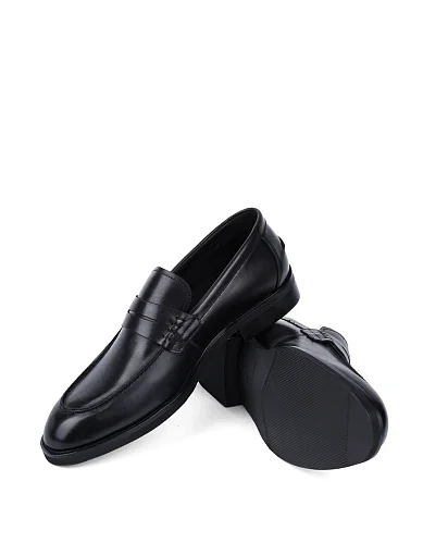Чоловічі туфлі лофери Miguel Miratez шкіряні чорні (846-18-B597) - фото 2 - Miraton