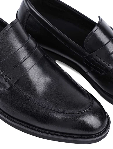 Чоловічі туфлі лофери Miguel Miratez шкіряні чорні (846-18-B597) - фото 5 - Miraton