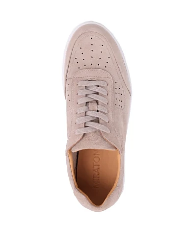 Чоловічі кеди MIRATON замшеві бежеві (687-66-С139 SS25) - фото 5 - Miraton