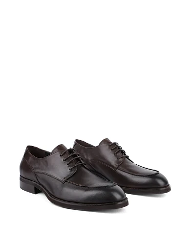 Чоловічі туфлі дербі Miguel Miratez шкіряні коричневі (846-10-BC031) - фото 2 - Miraton