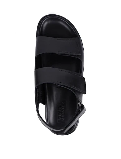 Чоловічі сандалі Miguel Miratez шкіряні чорні (JL20228-203 SS25) - фото 5 - Miraton