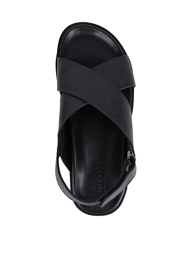 Чоловічі сандалі Miguel Miratez шкіряні чорні (JL3110-20) - фото 5 - Miraton