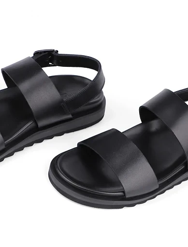 Чоловічі сандалі Miguel Miratez шкіряні чорні (JL3110-4) - фото 5 - Miraton