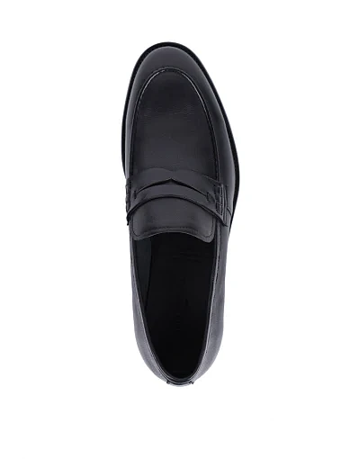 Мужские туфли лоферы Miguel Miratez кожаные черные - фото 2 - Miraton