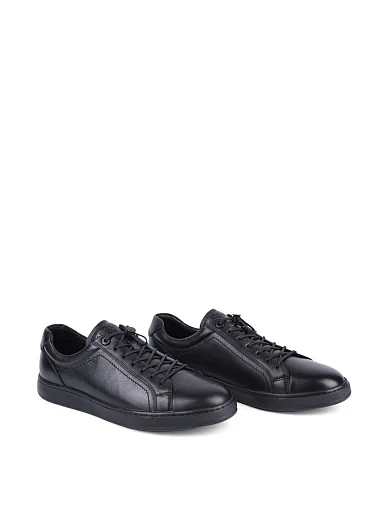 Чоловічі кеди MIRATON шкіряні чорні (Q196A-1A SS25) - фото 3 - Miraton