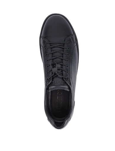 Чоловічі кеди MIRATON шкіряні чорні (Q196A-1A SS25) - фото 5 - Miraton