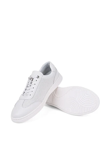 Чоловічі кеди MIRATON шкіряні білі (Q198B-3А) - фото 2 - Miraton