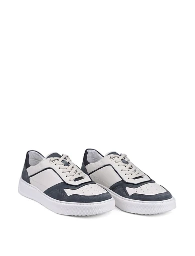 Чоловічі кеди MIRATON шкіряні біло-сірі (06628A-05-MU19/D09/M241) - фото 3 - Miraton