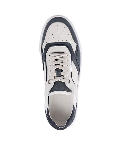 Чоловічі кеди MIRATON шкіряні біло-сірі (06628A-05-MU19/D09/M241) - фото 5 - Miraton