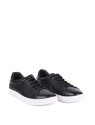 Чоловічі кеди MIRATON шкіряні чорні (0846AB-21-D01) - фото 3 - Miraton