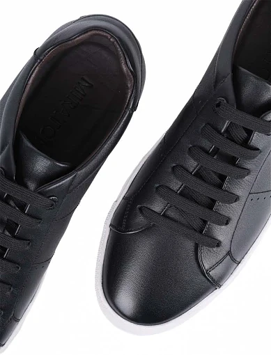 Чоловічі кеди MIRATON шкіряні чорні (0846AB-21-D01) - фото 5 - Miraton