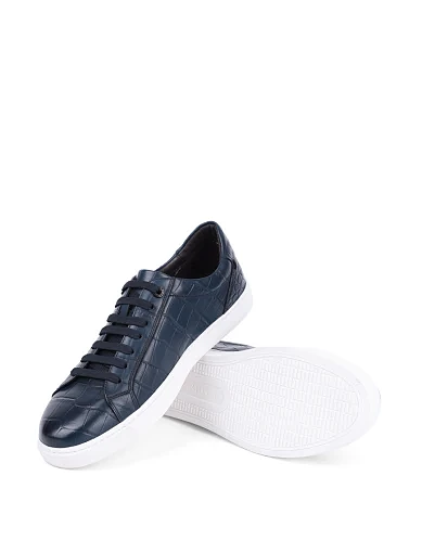 Чоловічі кеди MIRATON шкіряні сині (8821AB-22-D02) - фото 2 - Miraton