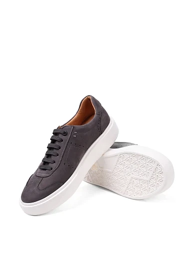 Чоловічі кеди MIRATON з нубуку сірі (06623AB-21-M240) - фото 2 - Miraton